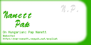 nanett pap business card